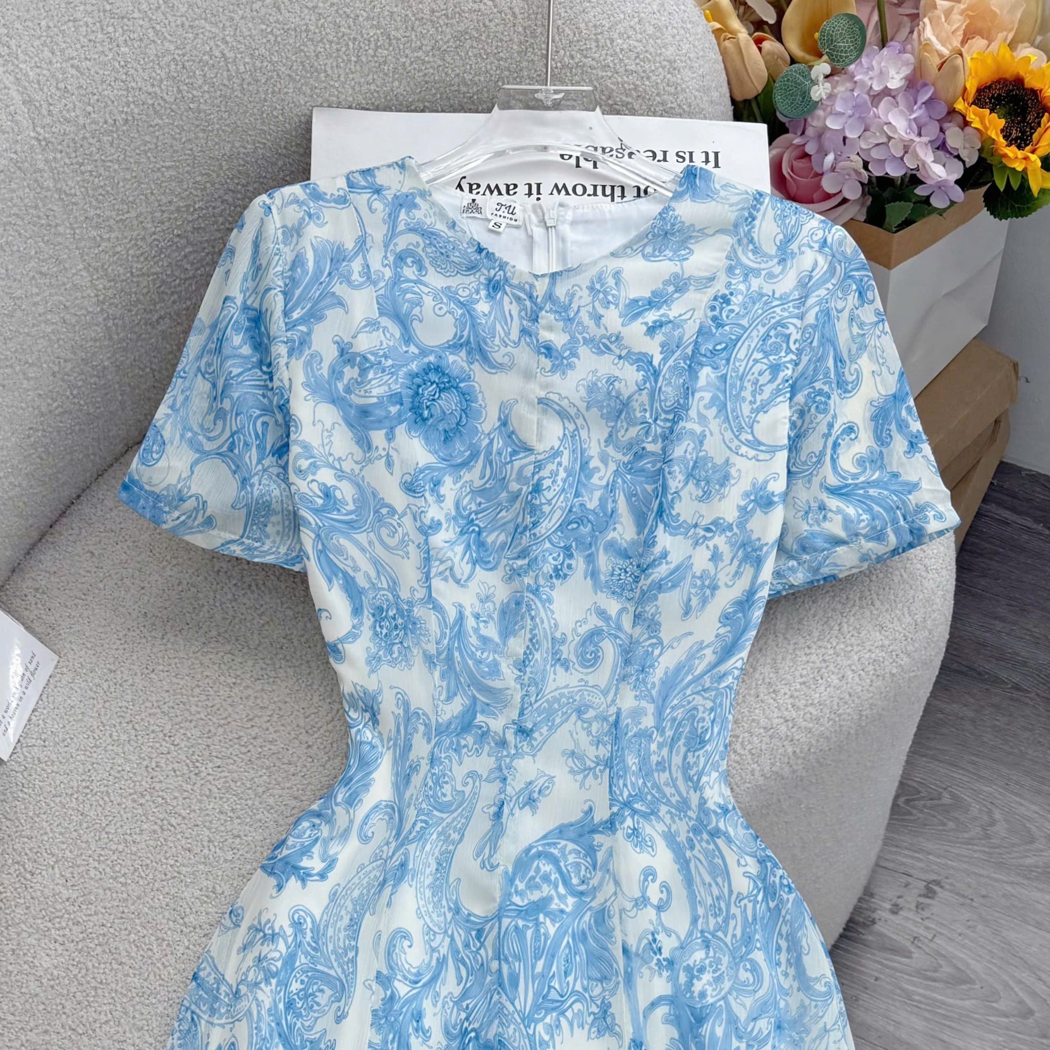 Đầm Thiết Kế Cổ Tròn Dáng Dài Đầm Đi Tiệc TuTu Store Mã D1851