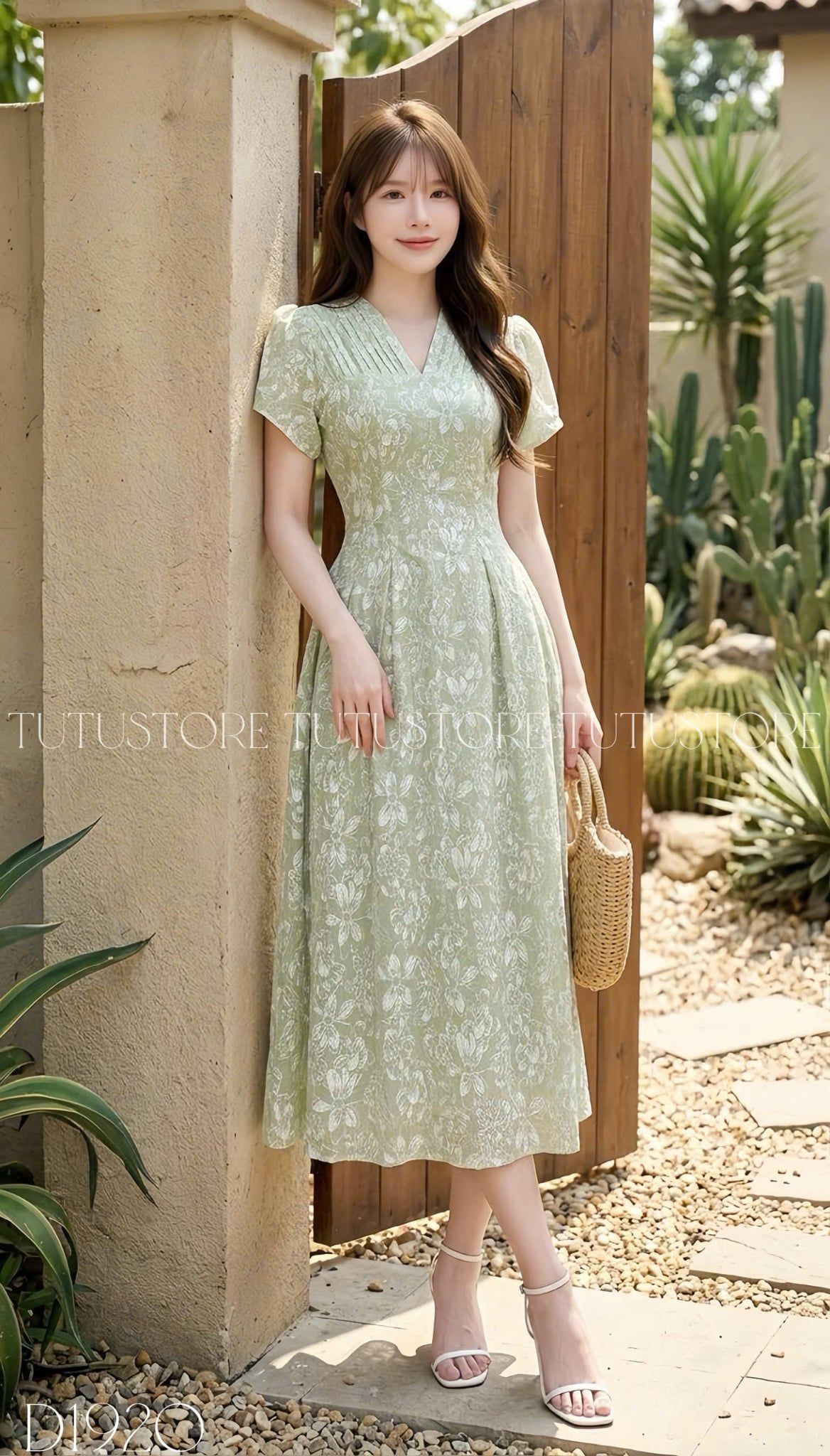 Đầm Thiết Kế  Chiết Eo Cổ V Dáng Dài Đi Tiệc TuTu Store Mã D1920