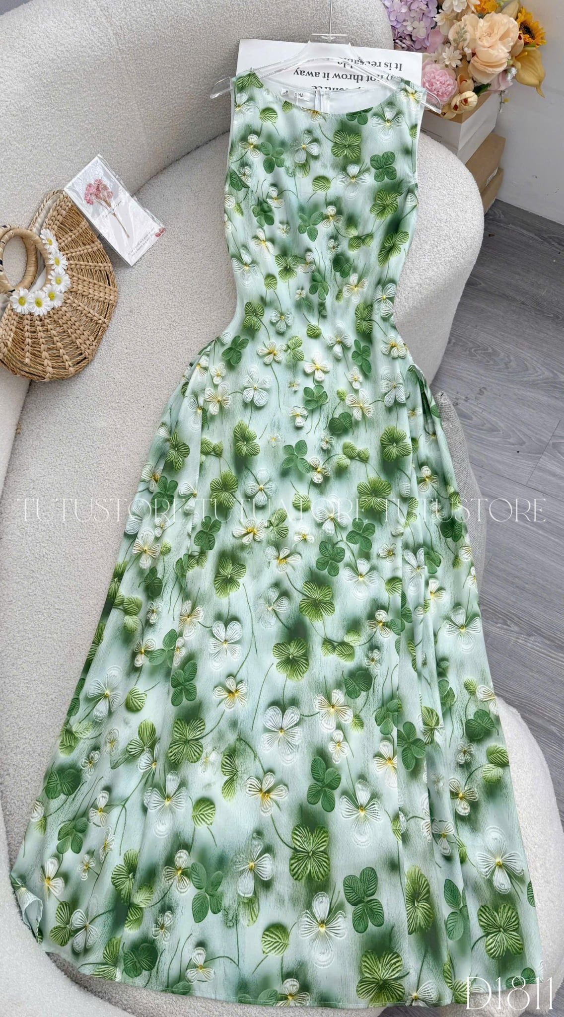 Đầm Thiết Kế Cổ Thuyền Dáng Dài Đơn Giản Đi Chơi TuTu Store Mã D1811