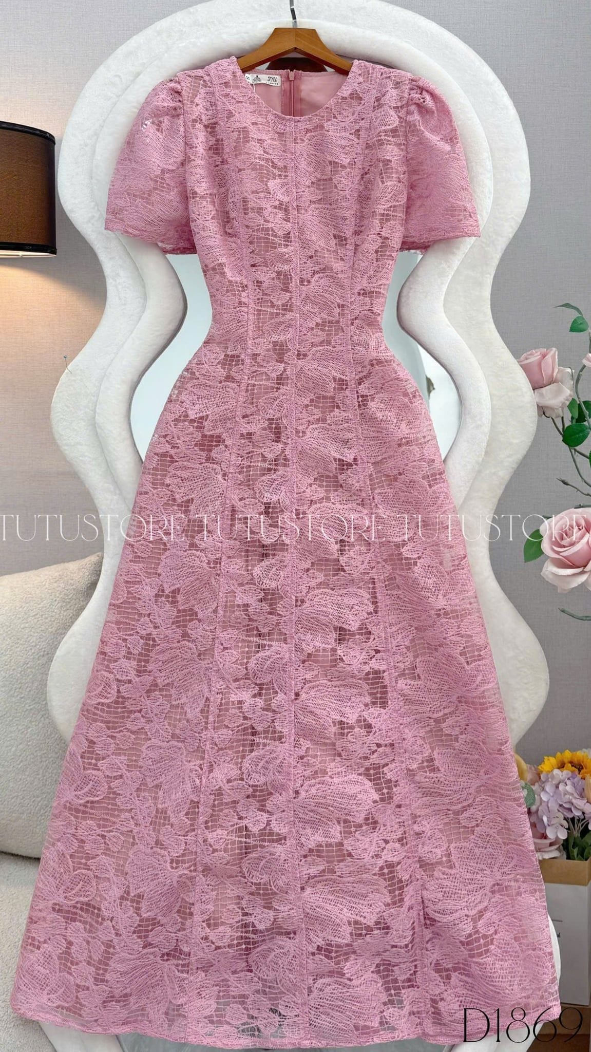 Đầm Thiết Kế Cổ Tròn Dáng Xòe Đầm Đi Tiệc TuTu Store Mã D1869