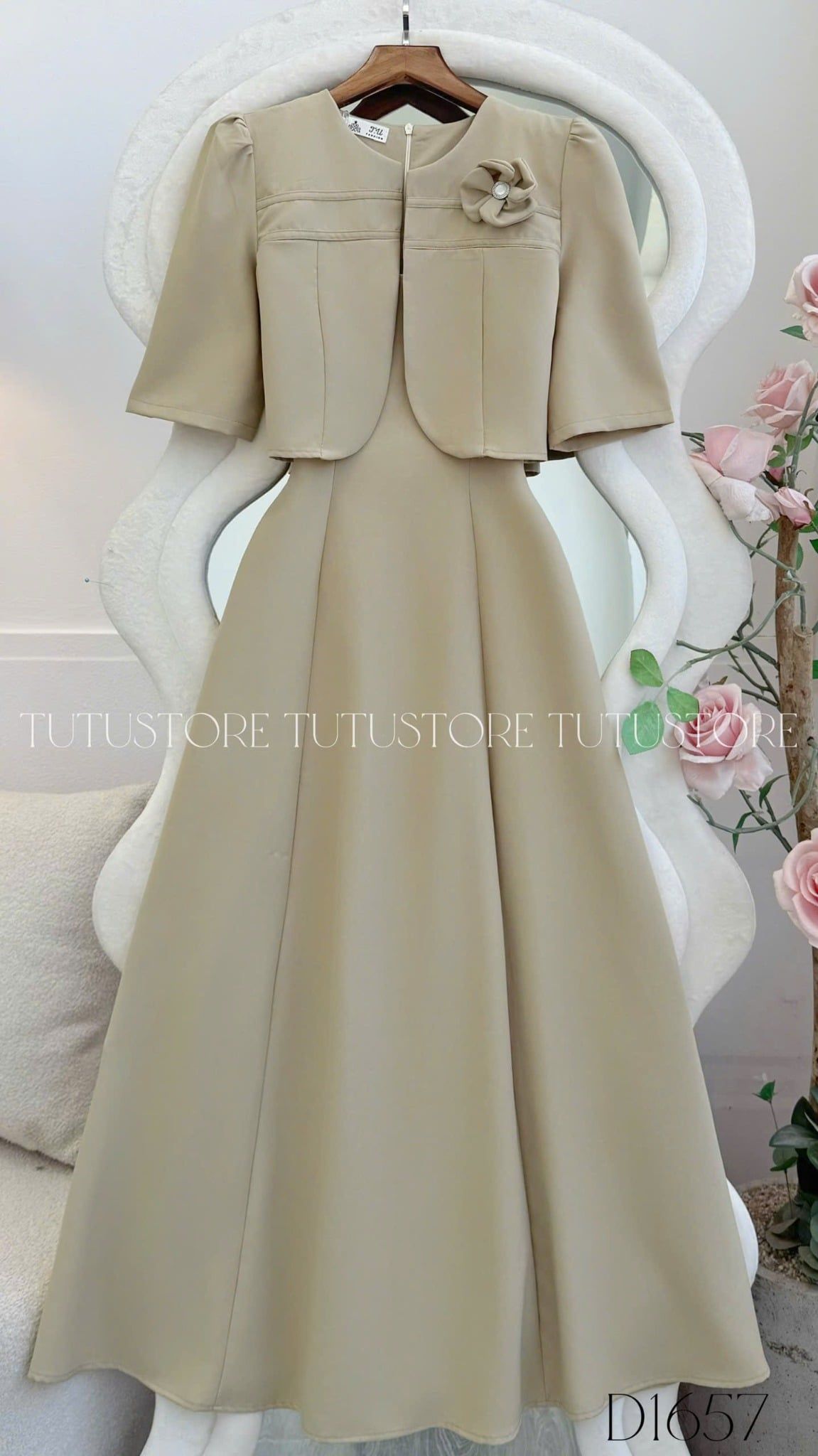 Đầm Liền Thiết Kế Dáng Xòe Đi Tiệc TuTu Store Mã D1657