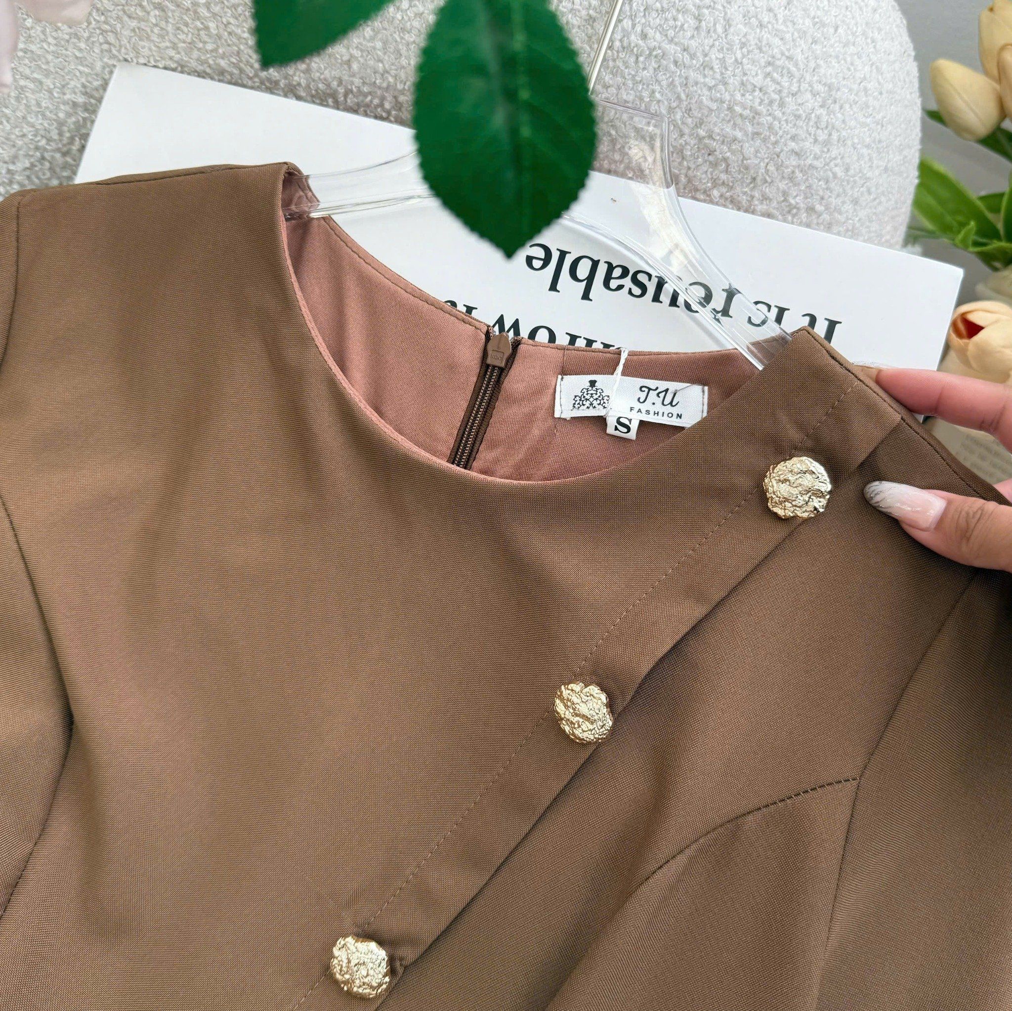 Đầm Cotton Mịn Thiết Kế TuTu Store Phù Hợp Đi Làm Dành Cho Nữ - Mã D1463