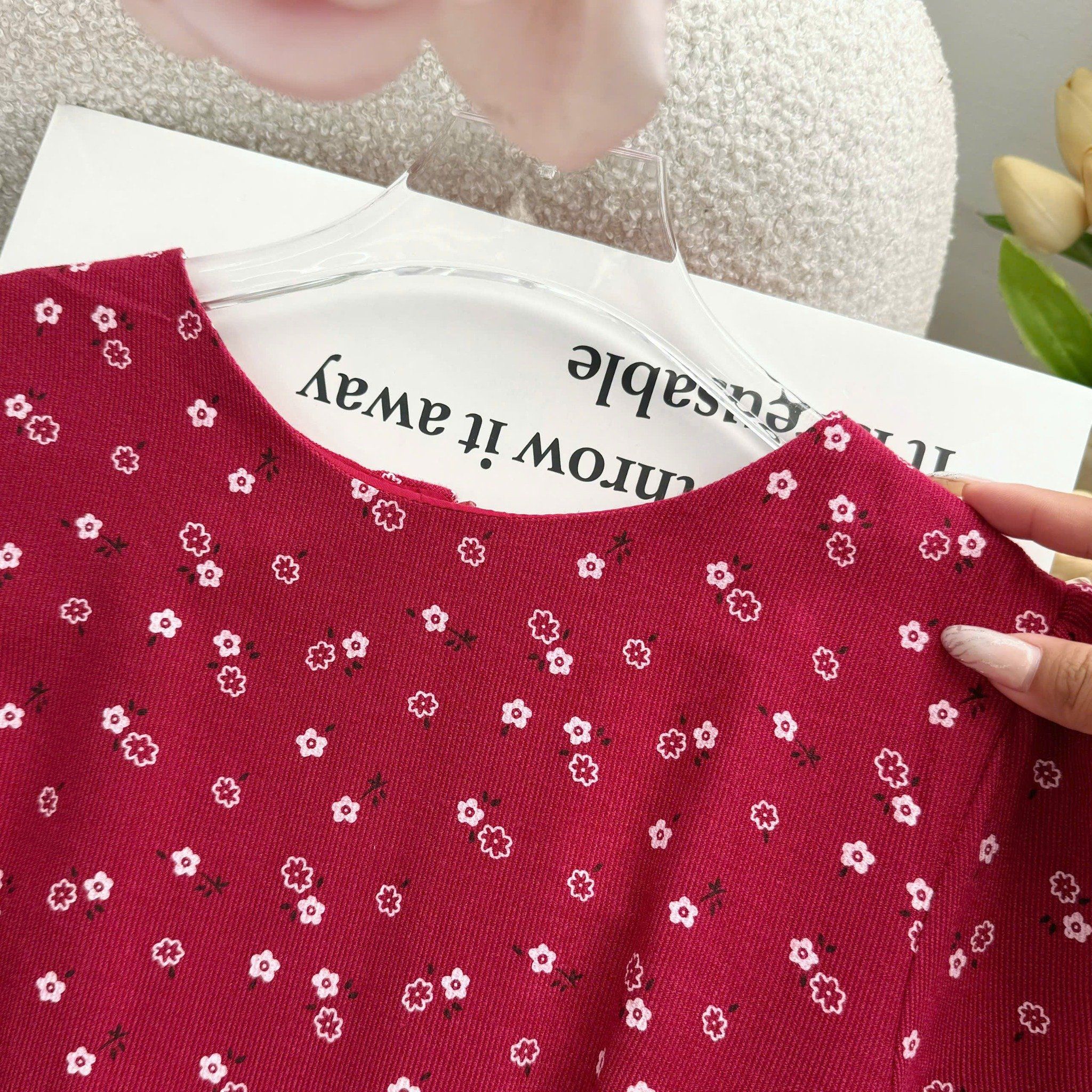 Đầm Nhung Tăm Thiết Kế TuTu Store Phù Hợp Đi Chơi Dành Cho Nữ - Mã D1468