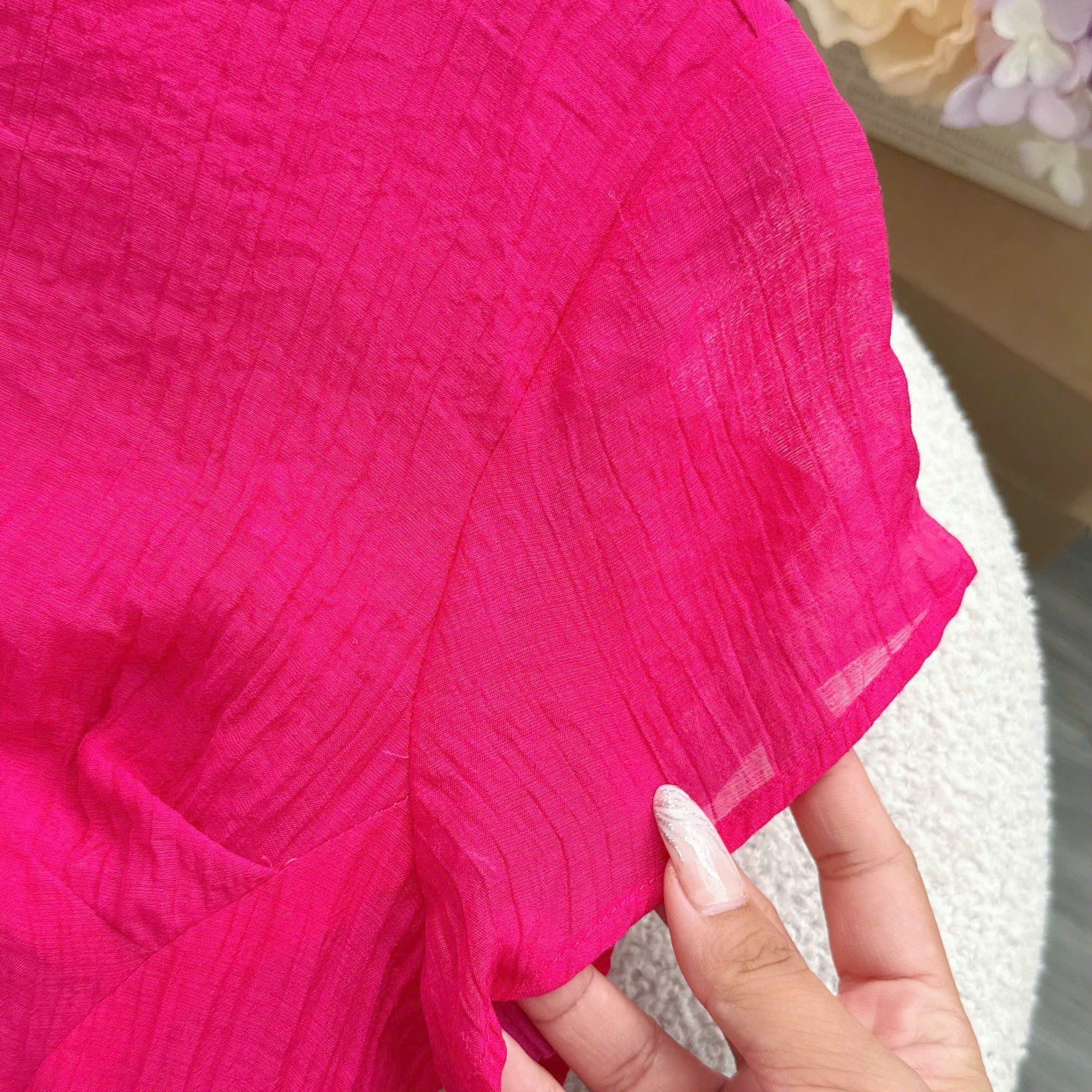 Đầm Tơ Xốp Nhăn Thiết Kế TuTu Store Phù Hợp Đi Chơi Dành Cho Nữ - Mã D1453