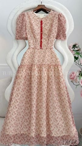 Đầm Thiết Kế Cổ Tròn Dáng Xòe Dài Hoa Nhí Đi Chơi TuTu Store Mã D1695