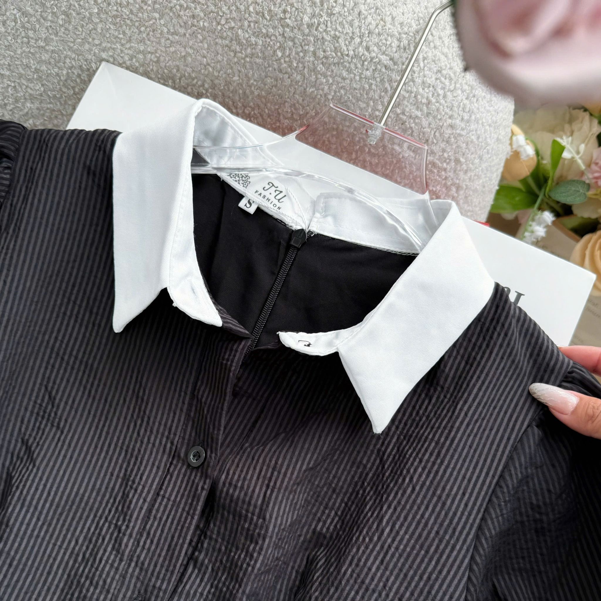 Đầm Cổ Somi Xô Linen Thiết Kế TuTu Store Phù Hợp Đi Chơi Dành Cho Nữ - Mã D1442