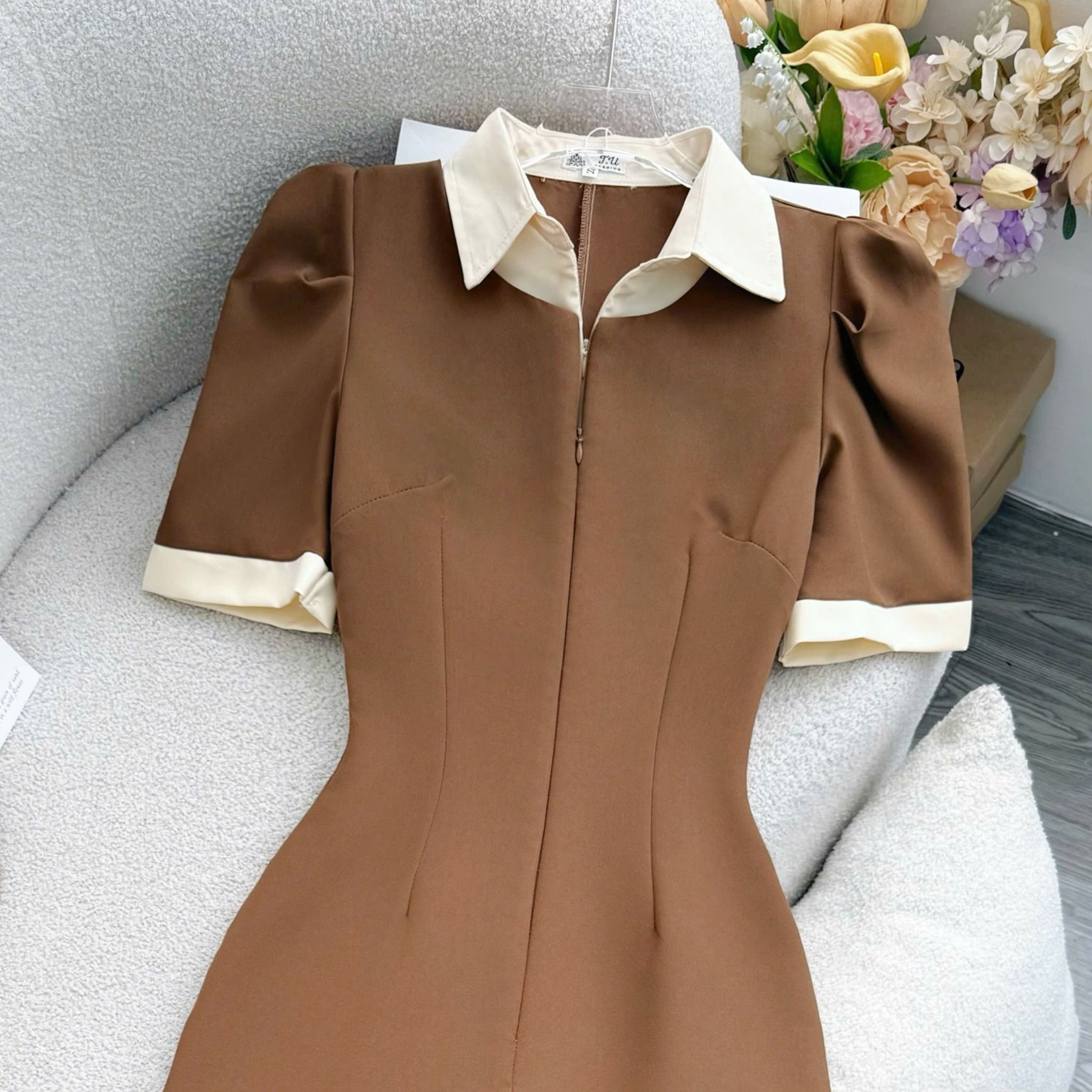 Đầm Cotton Mịn Thiết Kế TuTu Store Phù Hợp Công Sở Dành Cho Nữ - Mã D1438