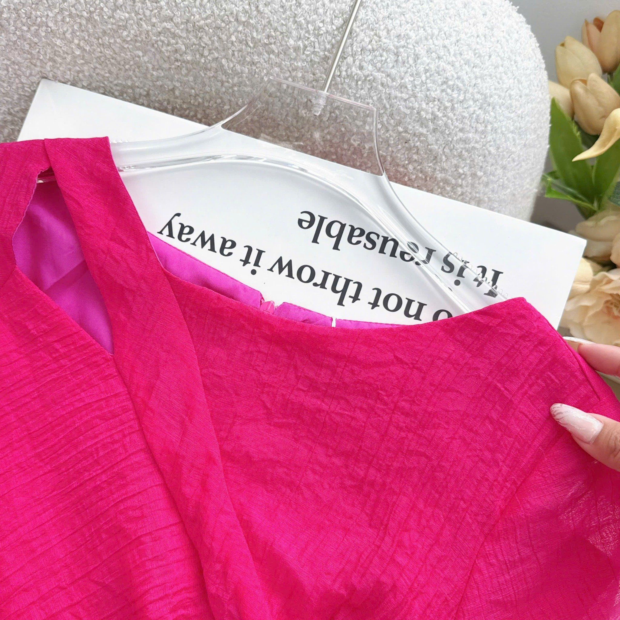 Đầm Tơ Xốp Nhăn Thiết Kế TuTu Store Phù Hợp Đi Chơi Dành Cho Nữ - Mã D1453