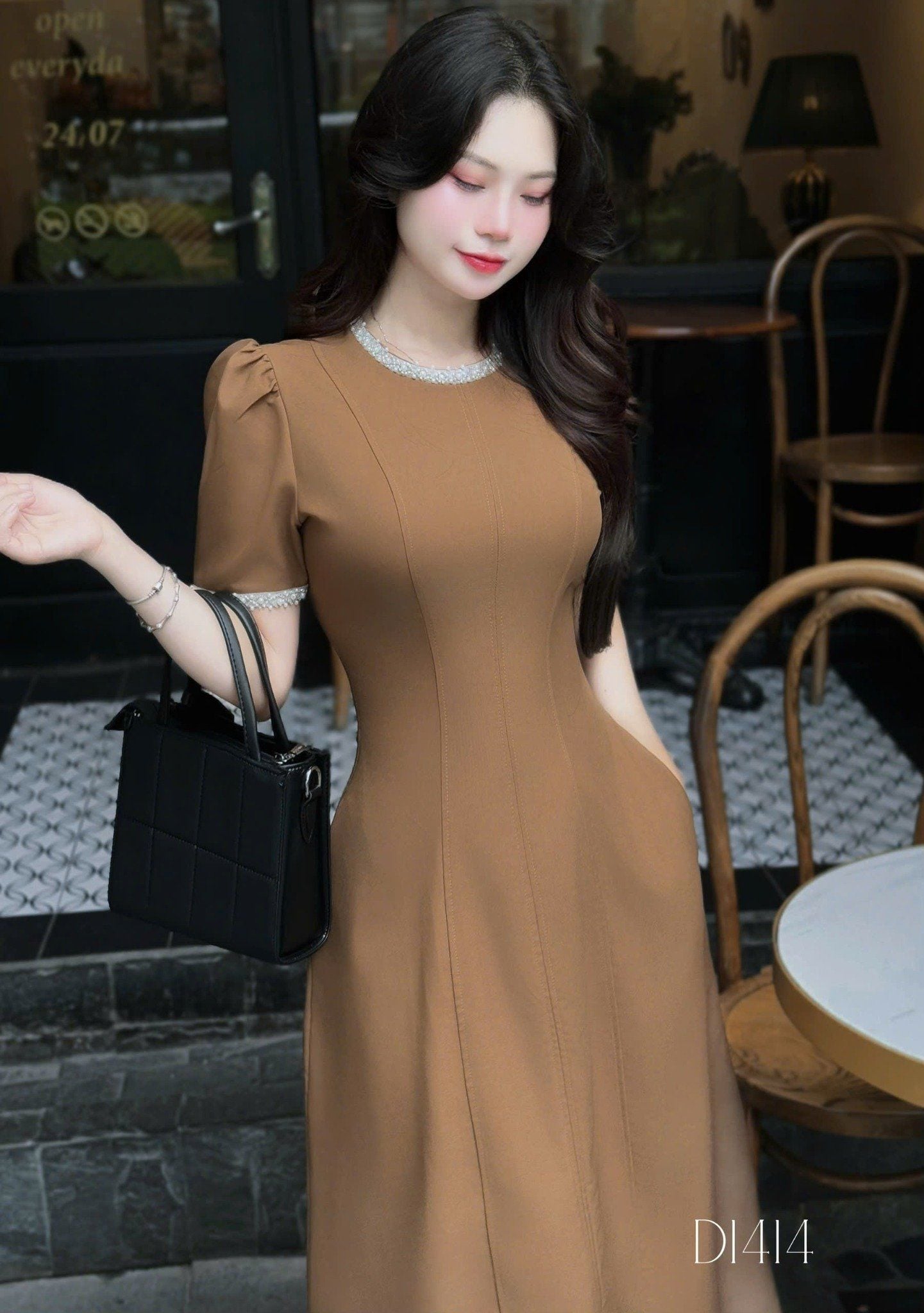 Đầm Cotton Mịn Thiết Kế TuTu Store Phù Hợp Đi Làm Dành Cho Nữ - Mã D1414