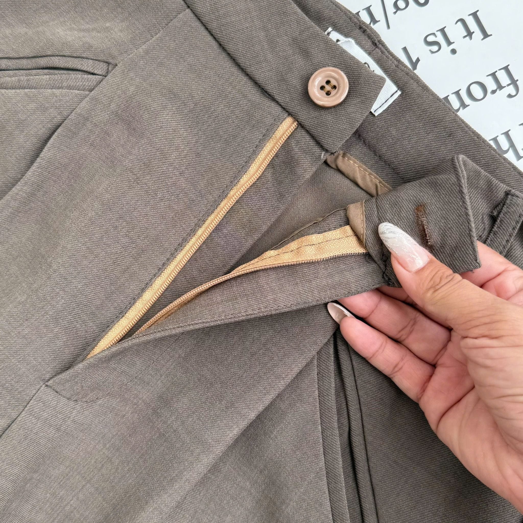 Quần Kaki Nhung Thiết Kế TuTu Store Phù Hợp Đi Làm Dành Cho Nữ - Mã Q142