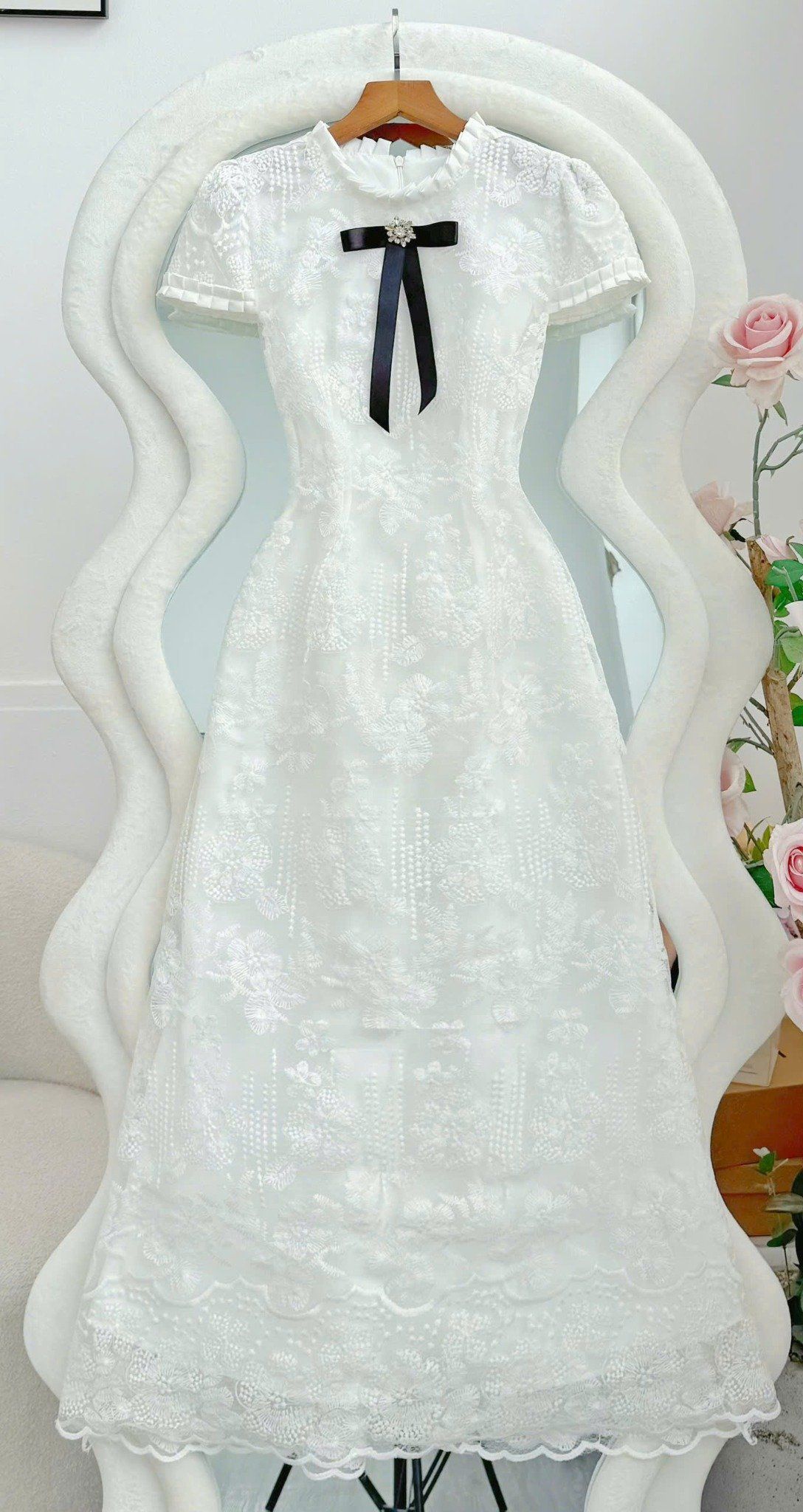 Đầm Ren Cotton Thiết Kế TuTu Store Phù Hợp Đi Tiệc Dành Cho Nữ - Mã D1416