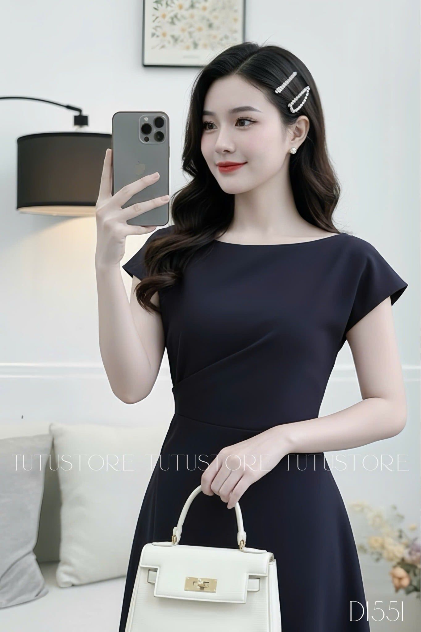 Đầm thiết kế trễ vai dáng ngắn đi tiệc TuTu Store - Mã D1551