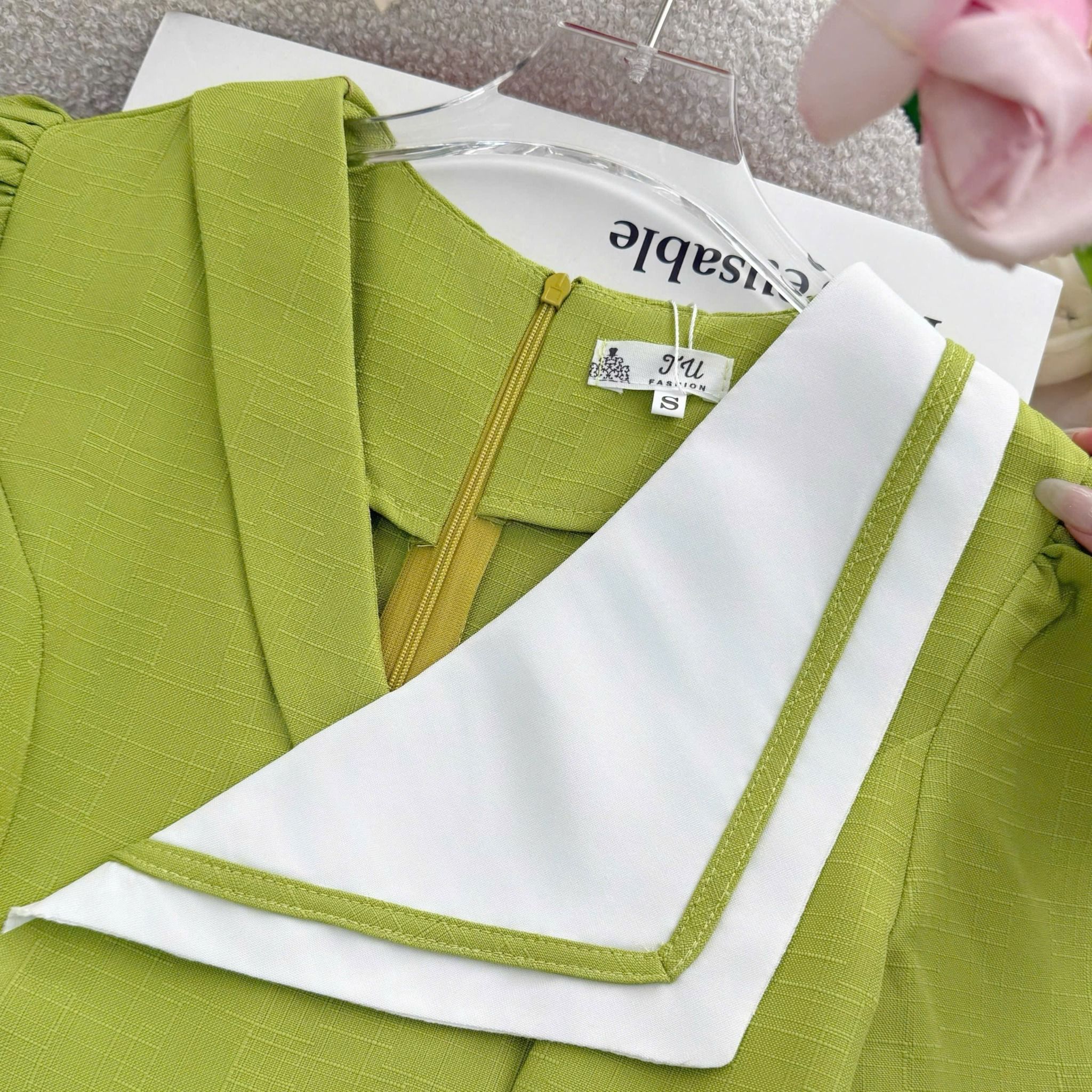 Đầm Linen Gân Thiết Kế TuTu Store Phù Hợp Công Sở Dành Cho Nữ - Mã D1439