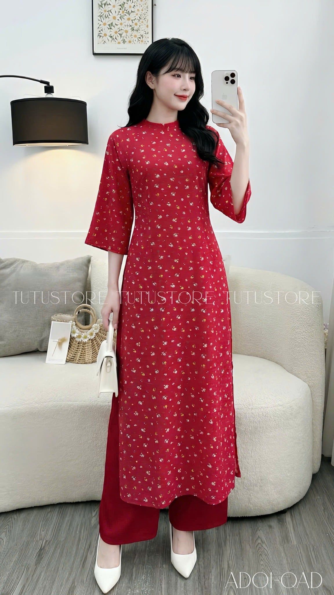 Áo Dài Thiết Kế Cách Tân Đi Chơi TuTu Store - Mã AD01