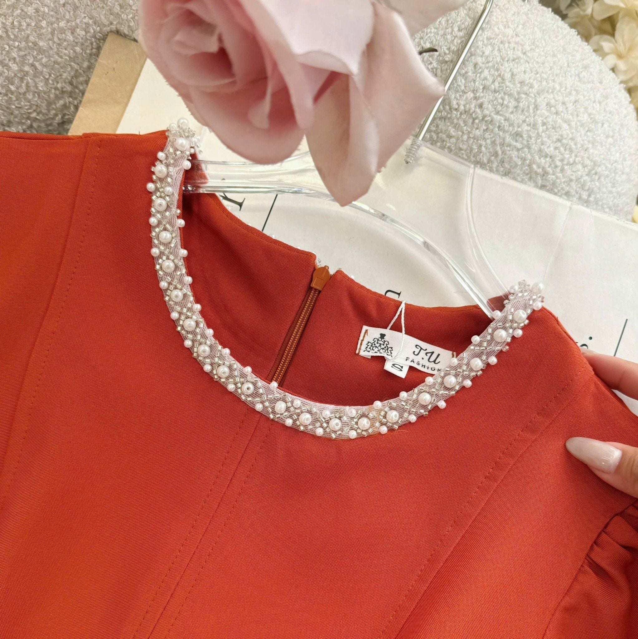 Đầm Cotton Mịn Thiết Kế TuTu Store Phù Hợp Đi Làm Dành Cho Nữ - Mã D1414