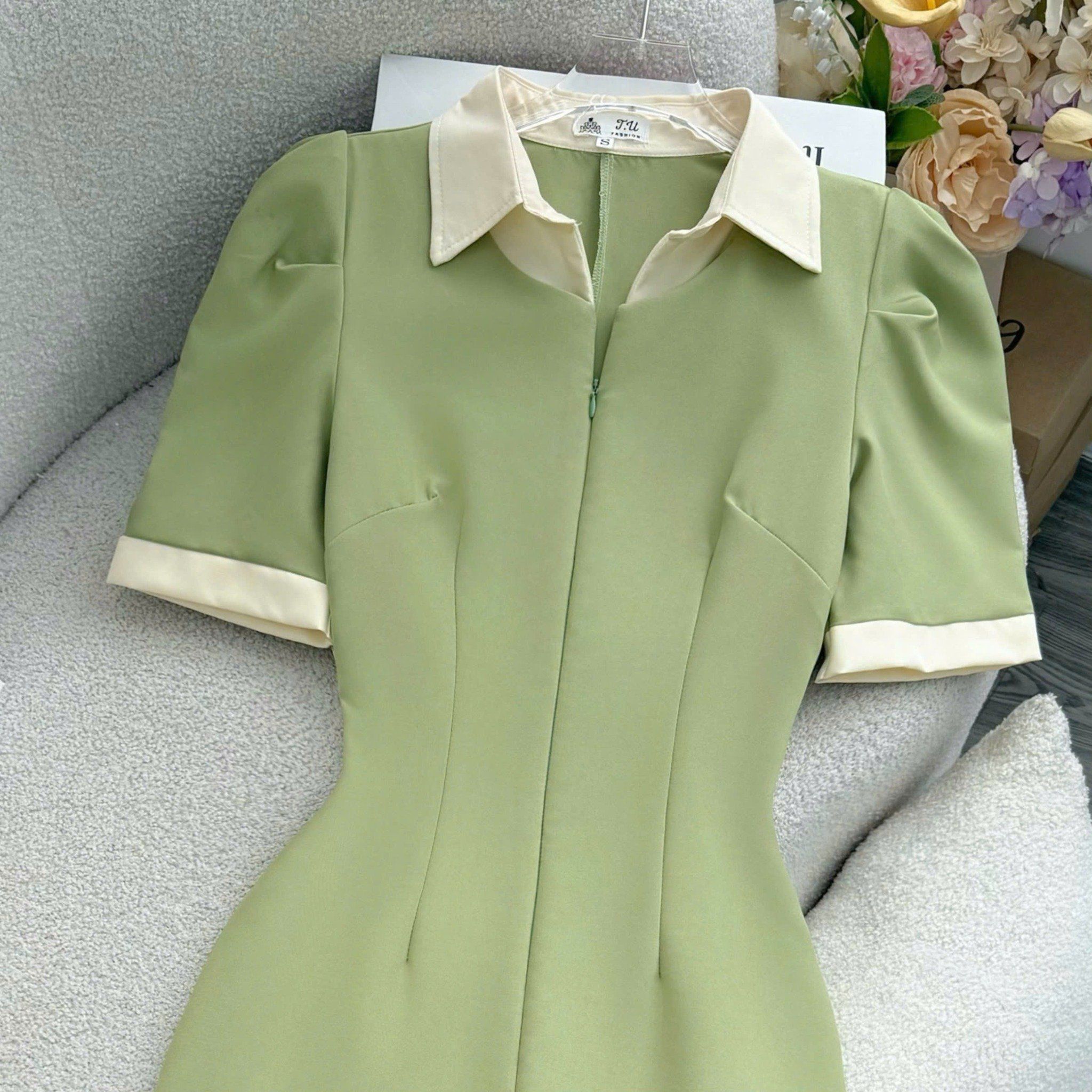 Đầm Cotton Mịn Thiết Kế TuTu Store Phù Hợp Công Sở Dành Cho Nữ - Mã D1438