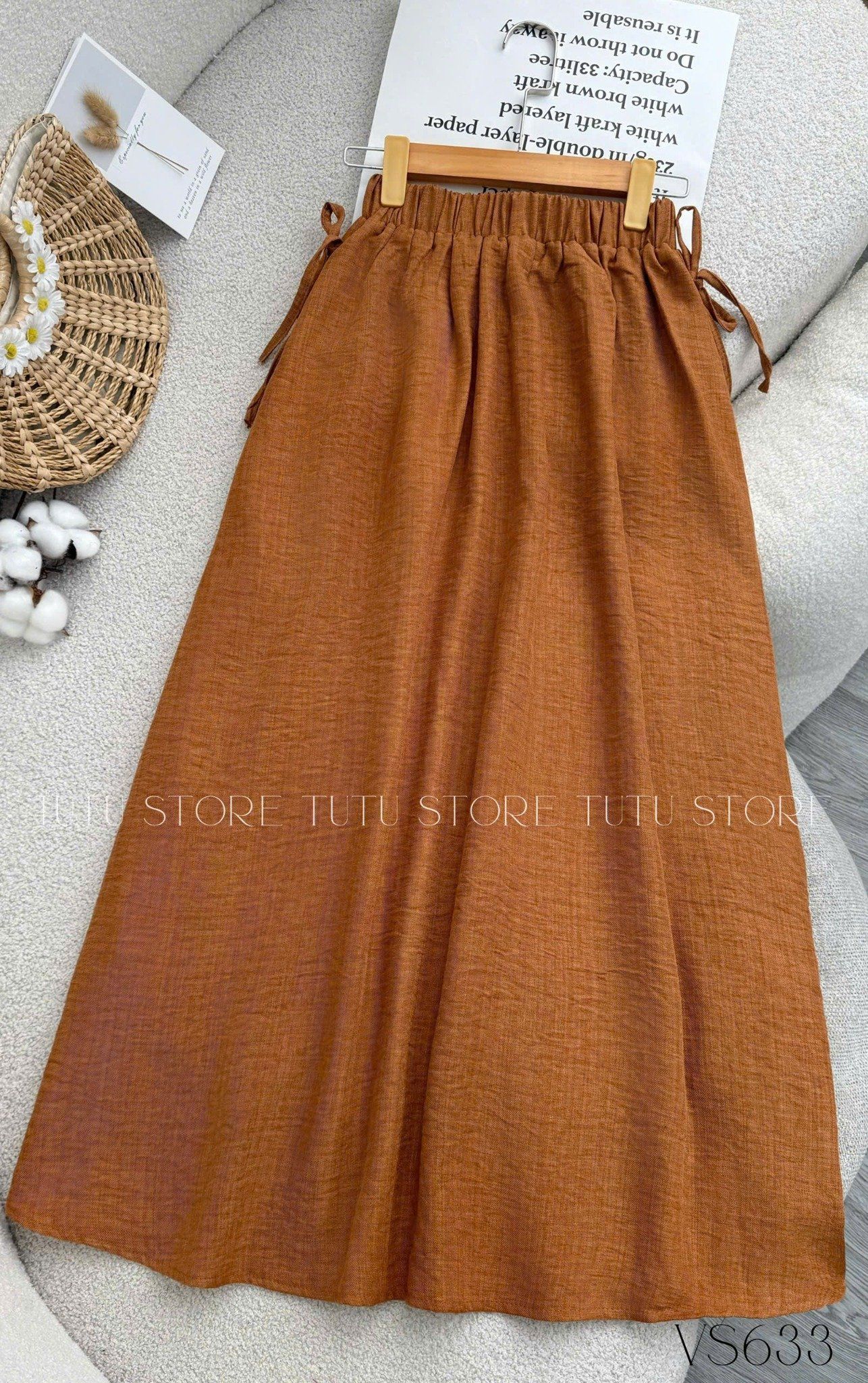 Chân Váy Đũi Lạnh Thiết Kế TuTu Store Phù Hợp Công Sở Dành Cho Nữ - Mã VS633