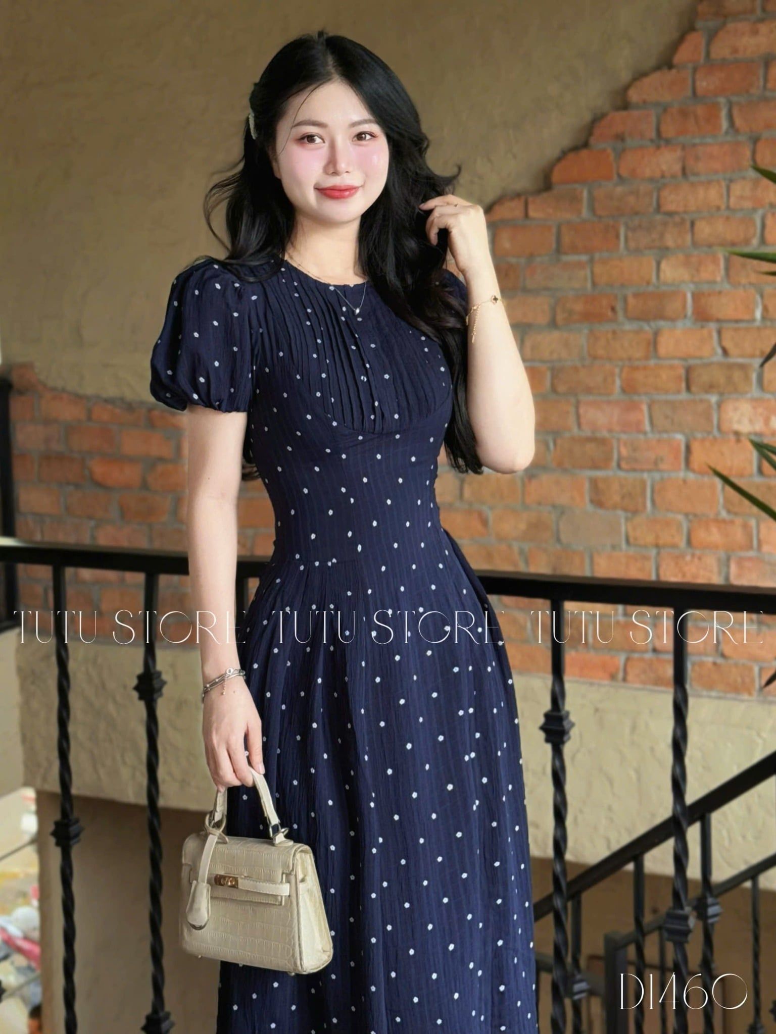 Đầm Voan Hàn Thiết Kế TuTu Store Phù Hợp Công Sở Dành Cho Nữ - Mã D1460