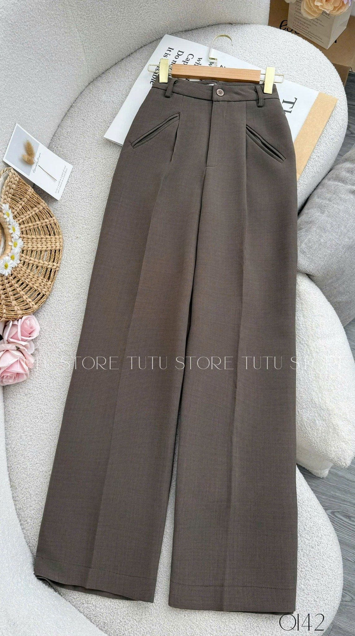 Quần Kaki Nhung Thiết Kế TuTu Store Phù Hợp Đi Làm Dành Cho Nữ - Mã Q142