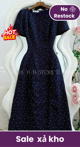 Đầm Hoa Nhí Thiết Kế Form A Nút Kiểu Đi Chơi TuTu Store Mã D1750