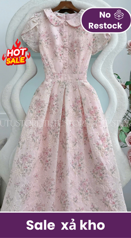 Đầm Hoa Thiết Kế Cổ Tròn Dáng Xòe Đi Chơi TuTu Store Mã D1772
