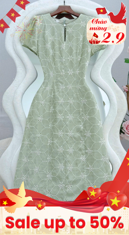 Đầm Thiết Kế Cổ Giọt Nước Dáng Dài Đi Chơi TuTu Store Mã D1784