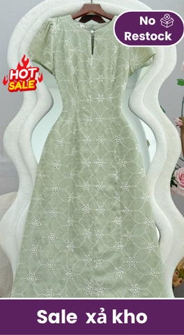 Đầm Thiết Kế Cổ Giọt Nước Dáng Dài Đi Chơi TuTu Store Mã D1784