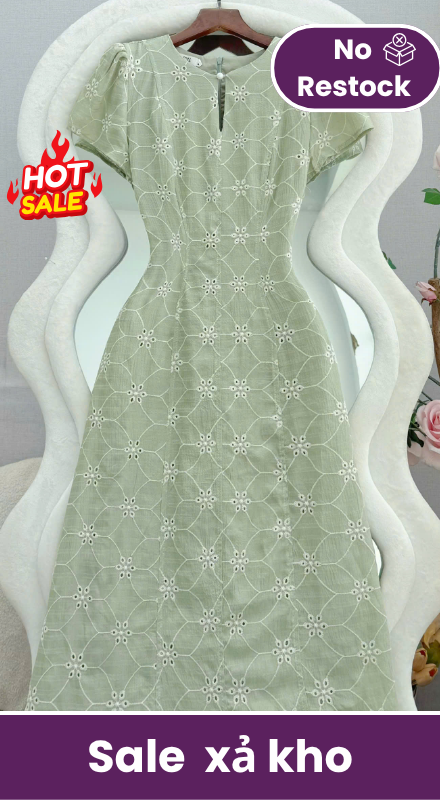 Đầm Thiết Kế Cổ Giọt Nước Dáng Dài Đi Chơi TuTu Store Mã D1784