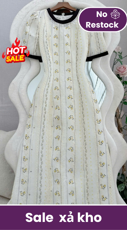 Đầm Thiết Kế Cổ Tròn Dáng Dài Đi Chơi TuTu Store Mã D1821