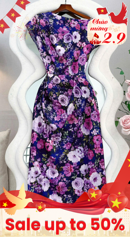 Đầm Hoa Thiết Kế Lệch Vai Tôn Dáng Đầm Đi Tiệc TuTu Store Mã D1878