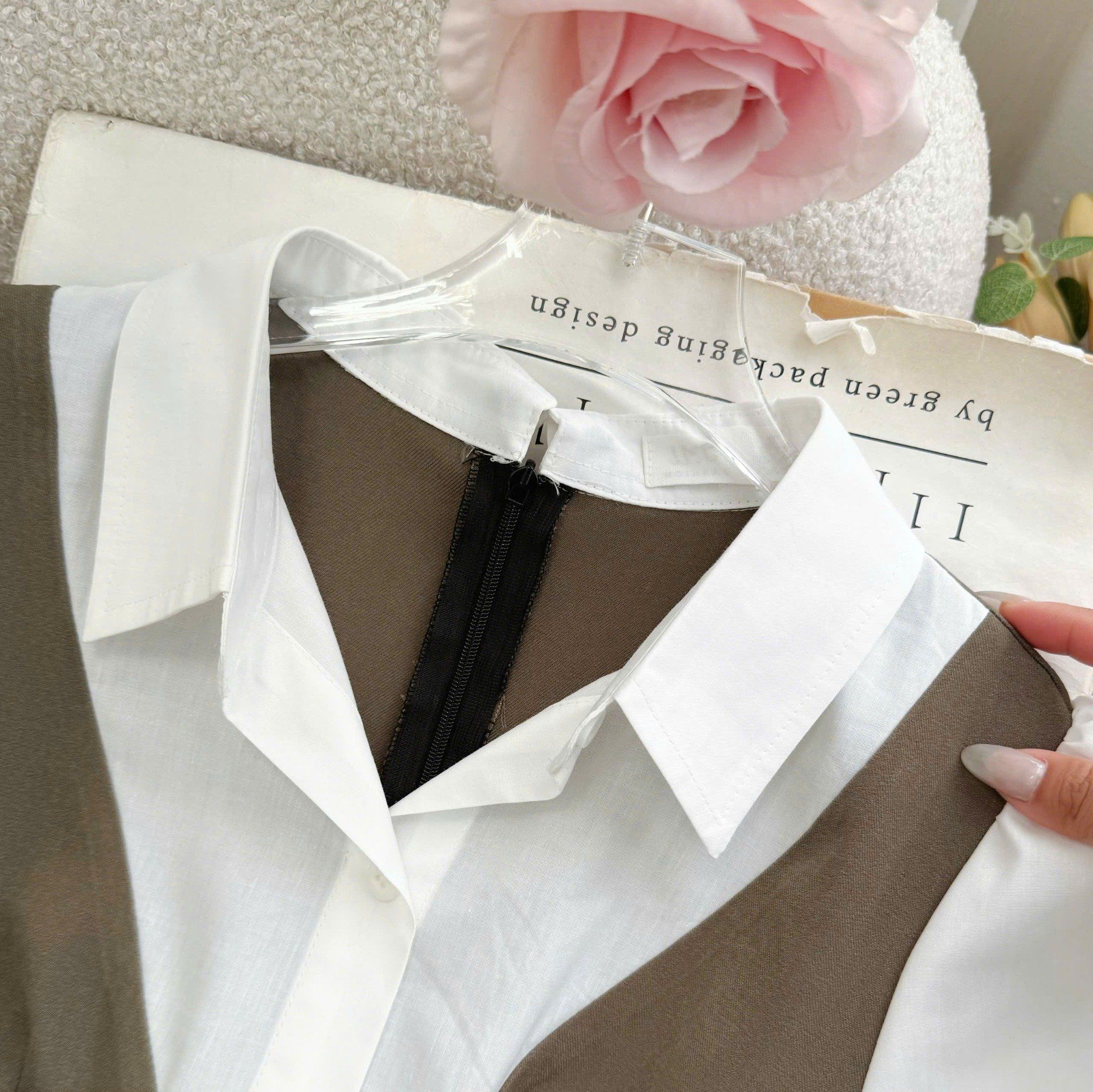 Đầm Cotton Hàn Thiết Kế TuTu Store Phù Hợp Đi Làm Dành Cho Nữ - Mã D1421