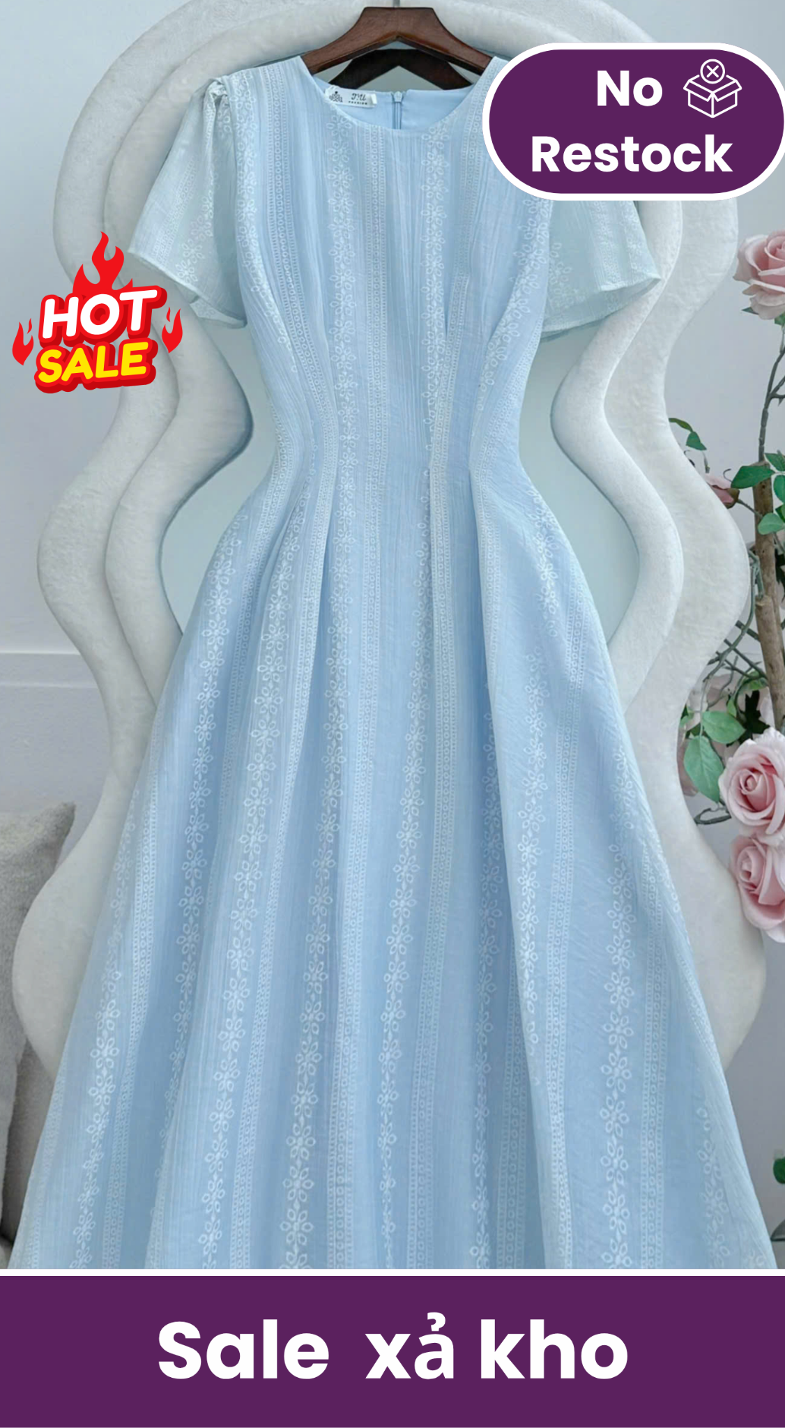 Đầm Thiết Kế Cổ Tròn Dáng Xòe Đi Chơi TuTu Store Mã D1764