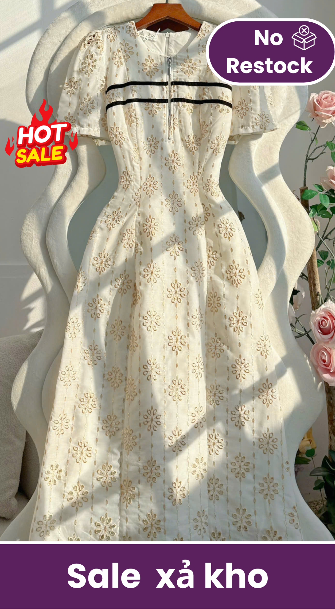 Đầm Thiết Kế Cổ Tròn Chữ A Dáng Dài Đi Làm TuTu Store Mã D1771