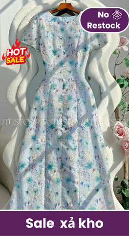 Đầm Hoa Thiết Kế Dáng A Dài Xinh Xắn Đi Chơi TuTu Store Mã D1735