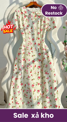 Đầm Hoa Nhí Thiết Kế Cổ Tròn Dáng Xòe Đi Chơi TuTu Store Mã D1774