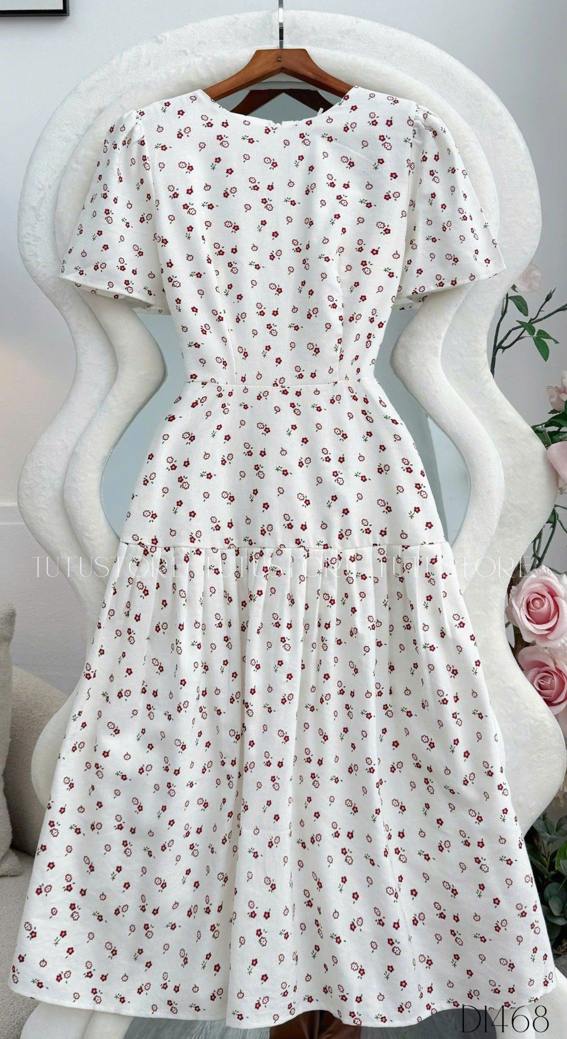 Đầm Nhung Tăm Thiết Kế TuTu Store Phù Hợp Đi Chơi Dành Cho Nữ - Mã D1468