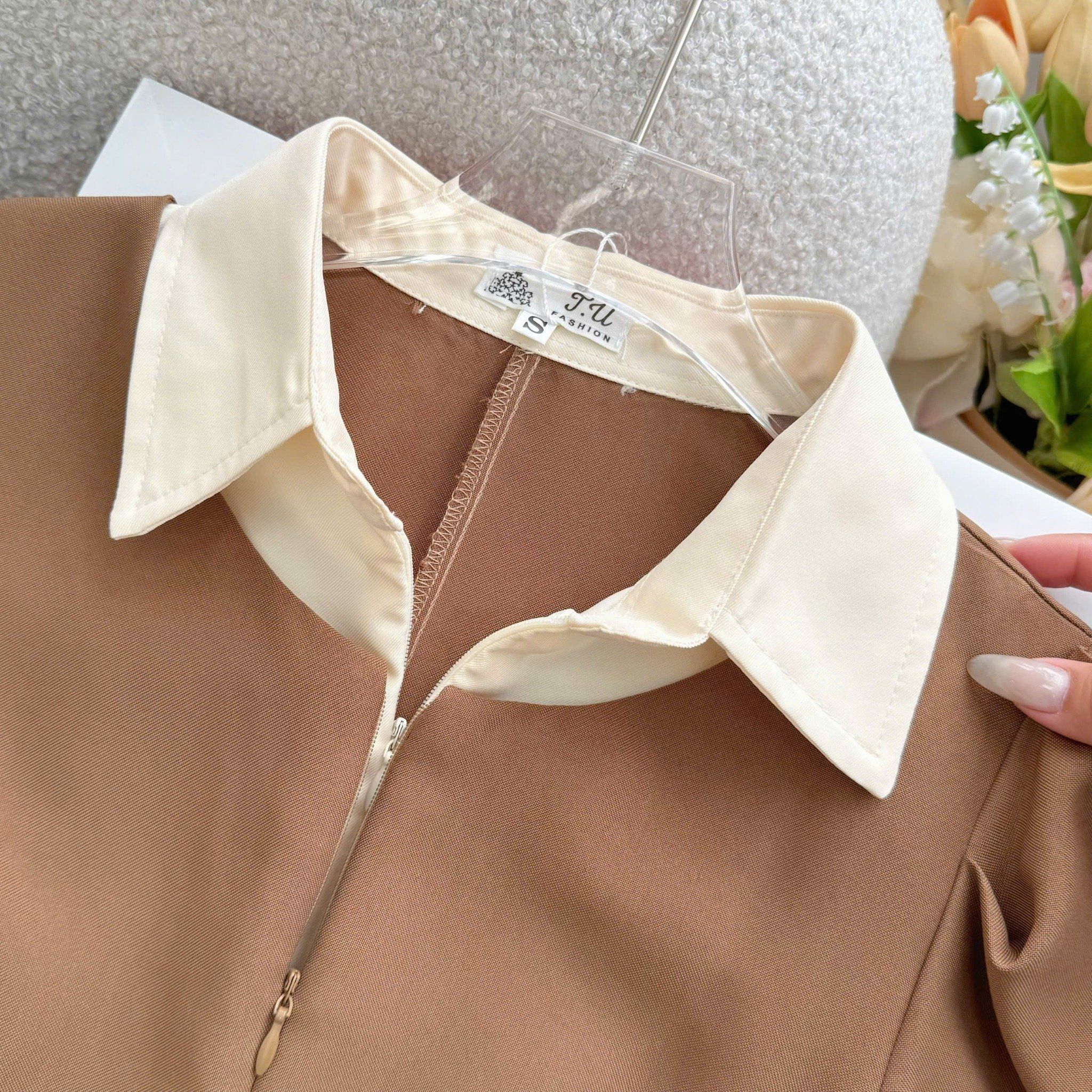 Đầm Cotton Mịn Thiết Kế TuTu Store Phù Hợp Công Sở Dành Cho Nữ - Mã D1438