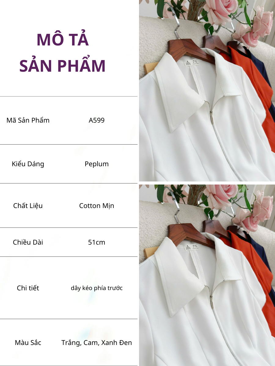 Áo Thiết Kế Cổ Sơ Mi Đi Chơi TuTu Store Mã A599