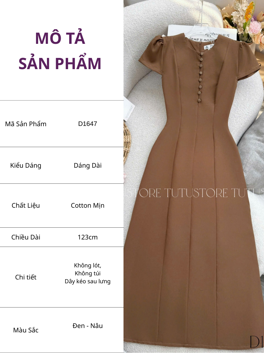 Đầm Thiết Kế Dáng Đuôi Cá Đơn Giản Thanh Lịch Đi Tiệc TuTu Store Mã D1647