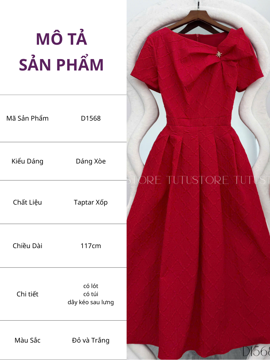 Đầm thiết kế dáng xòe đi tiệc TuTu Store - Mã D1568
