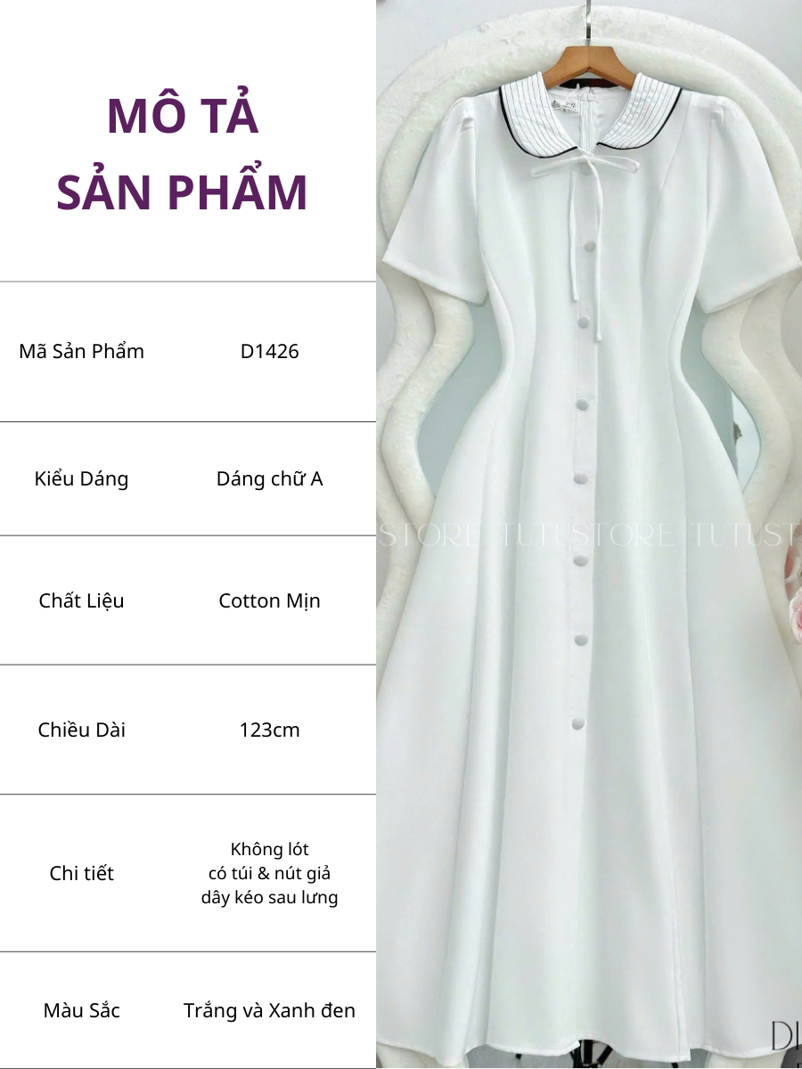 Đầm Thiết Kế TuTu Store - Mã D1426