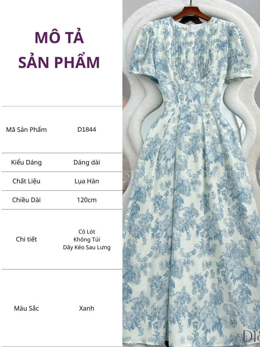 Đầm Thiết Kế Cổ Tròn Dáng Xòe Đầm Đi Tiệc TuTu Store Mã D1844