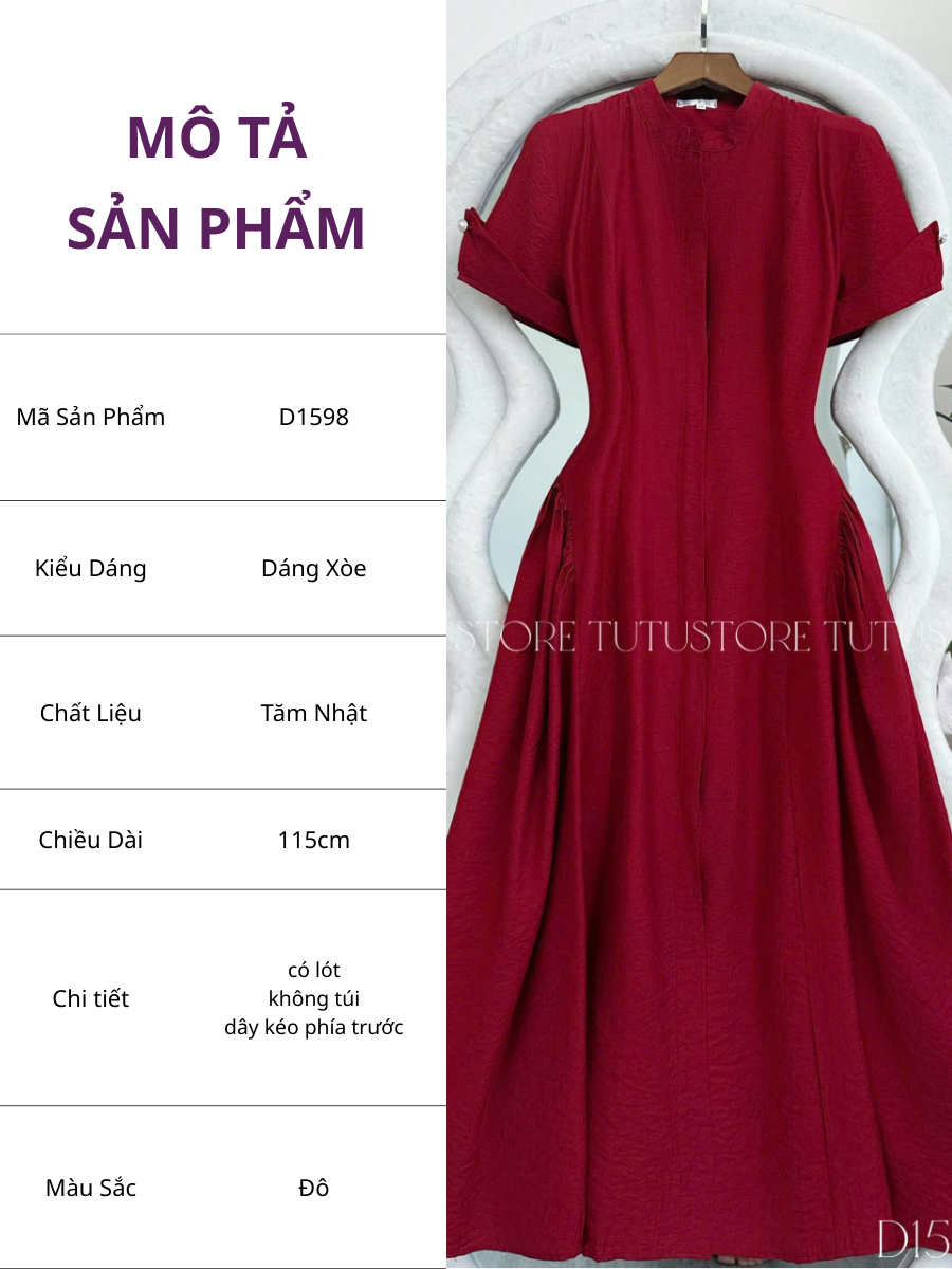 Đầm Thiết Kế Cổ Tròn Đi Tiệc TuTu Store Mã D1598