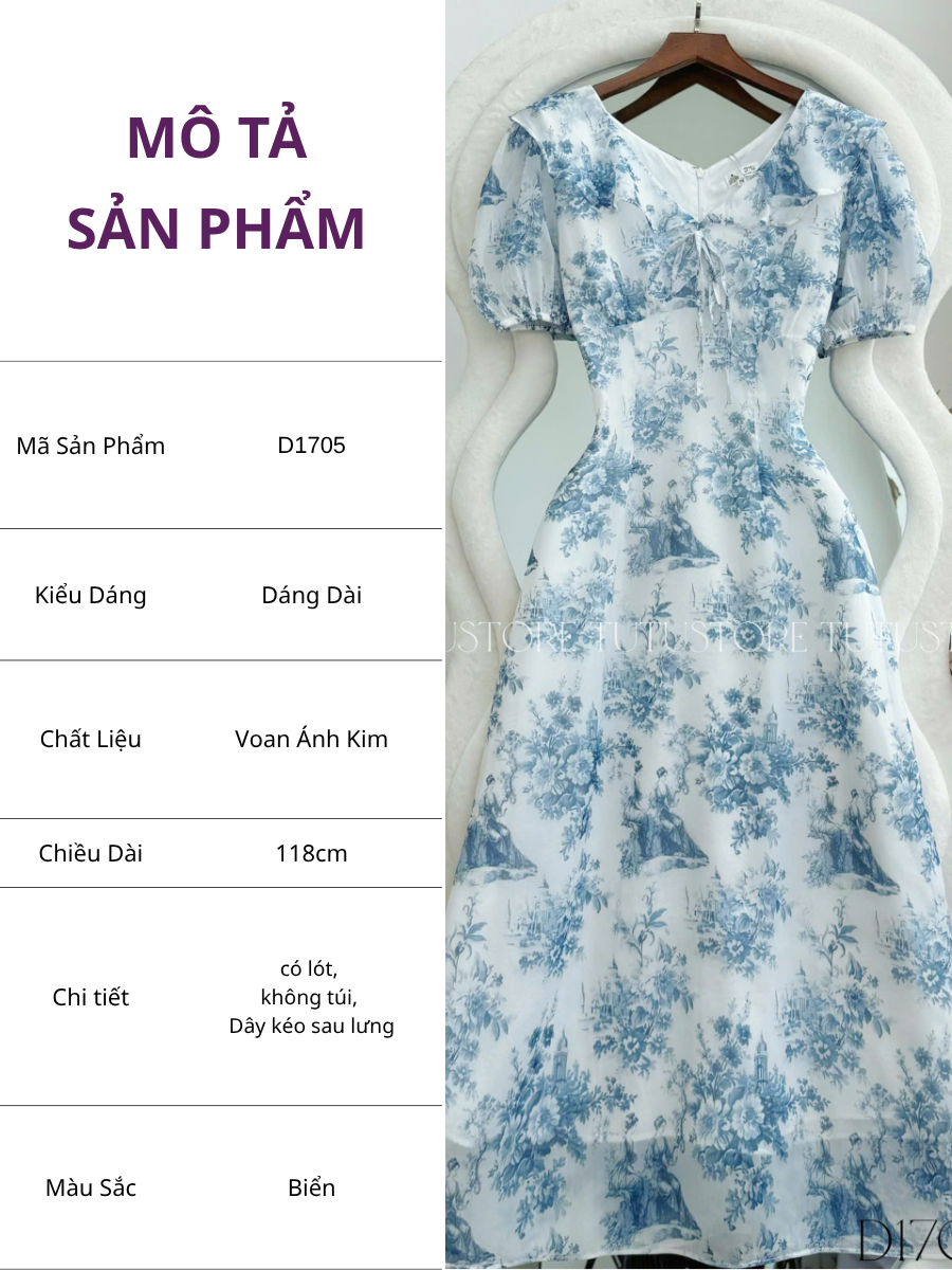 Đầm Thiết Kế Cổ Bèo Dáng Dài Đi Chơi TuTu Store Mã D1705