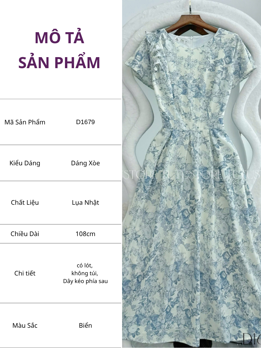 Đầm Thiết Kế Tay Bèo Dáng Xòe Đi Chơi TuTu Store Mã D1679