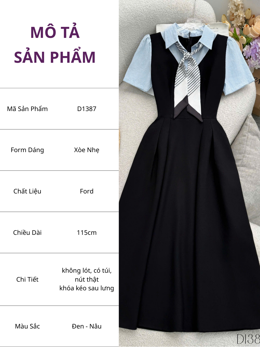 Đầm Ford Thiết Kế TuTu Store Phù Hợp Đi Làm Dành Cho Nữ - Mã D1387