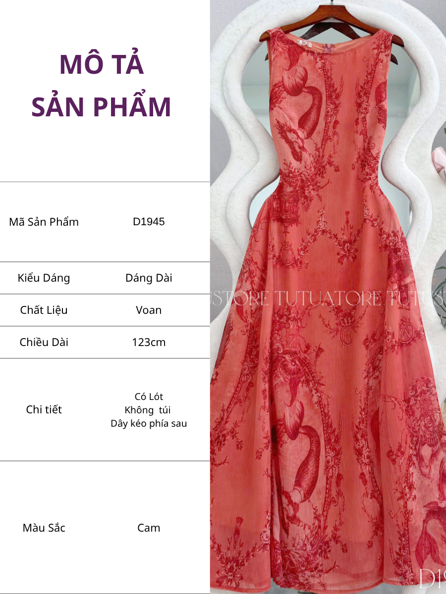 Đầm Thiết Kế Cổ Thuyền Hai Dây Hạ Hông Dáng Xòe Đầm Đi Tiệc TuTu Store Mã D1945