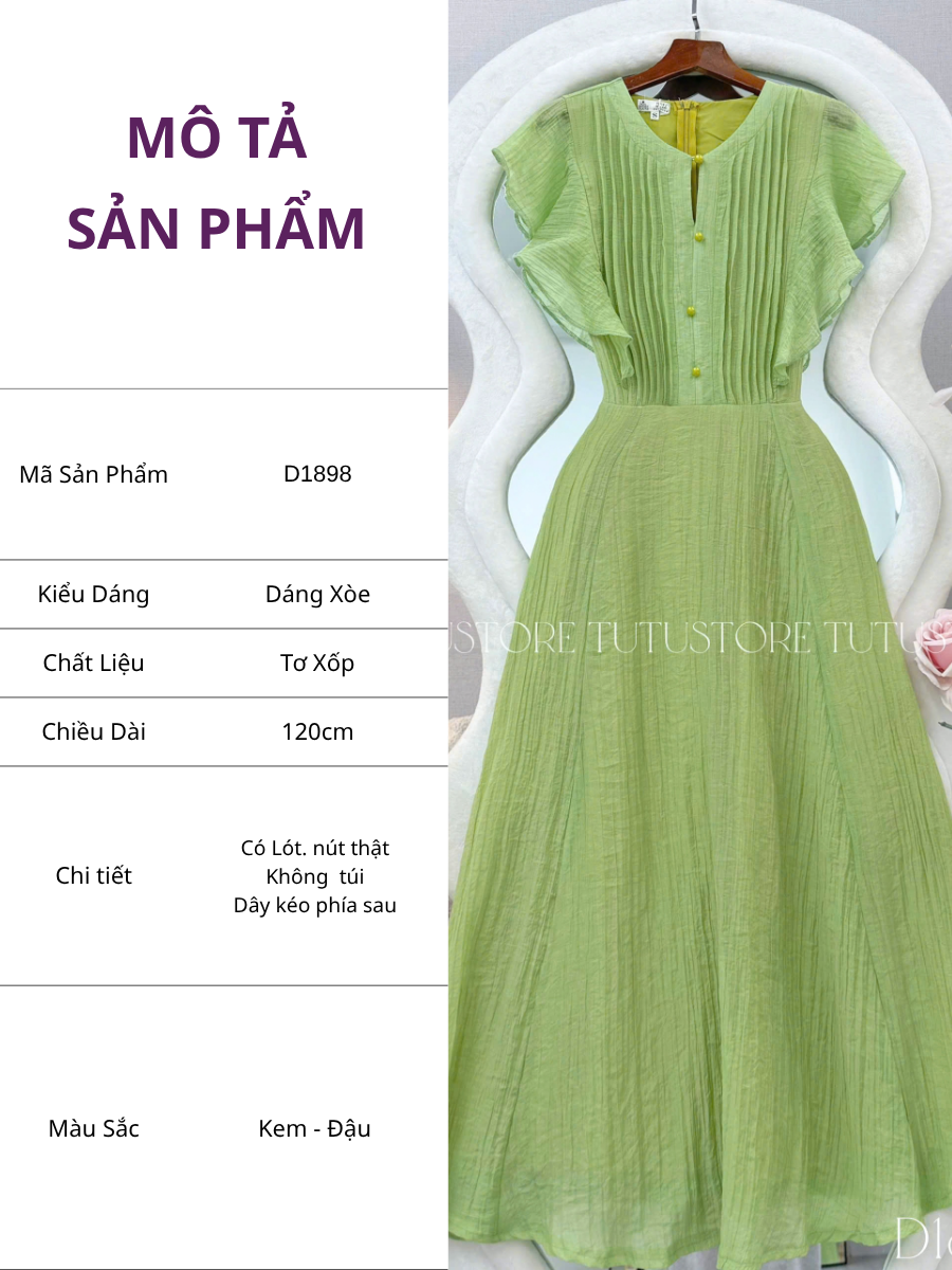 Đầm Thiết Kế Vai Bèo Buộc Eo Đầm Đi Tiệc TuTu Store Mã D1898