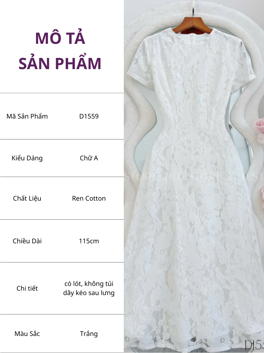 Đầm Xinh Thiết Kế TuTu Store - Mã D1559