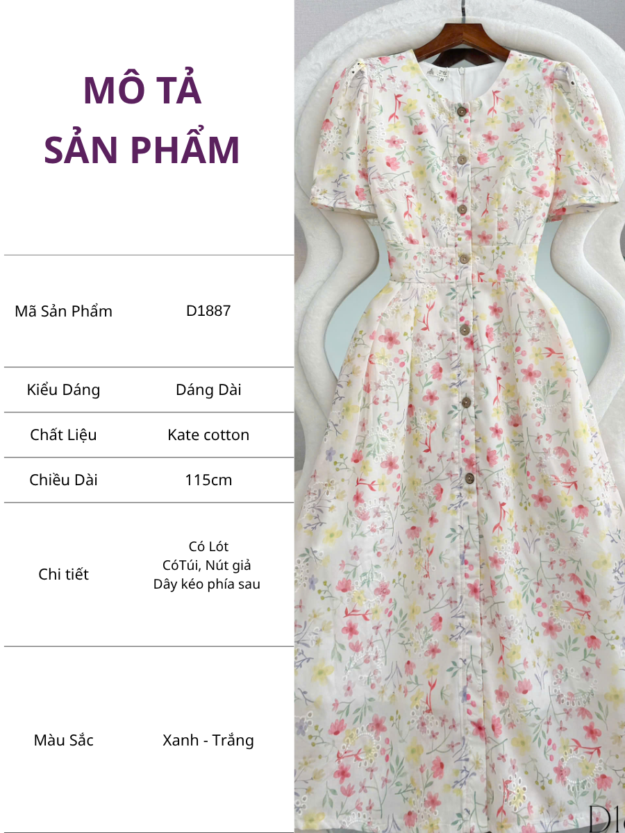 Đầm Thiết Kế Cổ Tròn Dáng Xòe Đầm Đi Tiệc TuTu Store Mã D1887